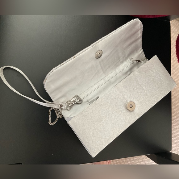 Silver Wedding Clutch Purse - Picture 3 of 4